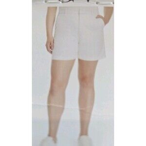 NWT Gloria Vanderbilt White Chino Shorts Women’s 14 Mid Rise Stretch 5" Inseam